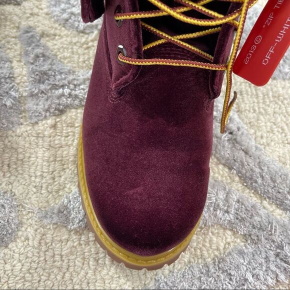 Off-White (Virgil Abloh) x Timberland 6” Limited Edition Velvet Boots FW18 - Picture 13 of 15